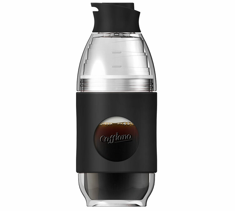 Cafflano Cafetière filtre nomade et bouteille Go-Brew Noire