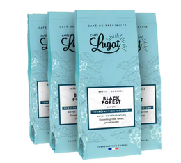 4 x 250 g - Café en grain - Black Forest - CAFÉS LUGAT