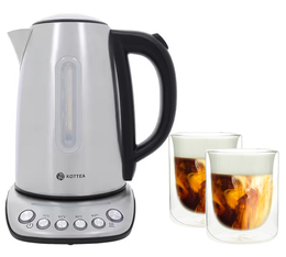 Wasserkocher Edelstahl 1.7 L Kottea + Geschenkangebot