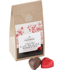 Cœur Chocolat au Lait Praliné Noisettes - 125 g - CAFÉ TASSE
