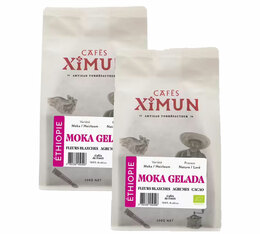 2 x 250 g - Café en grain - Moka Gelada Bio - CAFÉS XIMUN