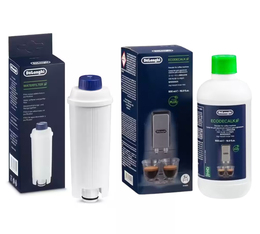 Pack Entretien DELONGHI - Cartouche filtrante DLSC002 + Détartrant DLSC500