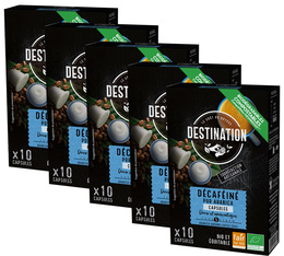 50 Nespresso* Original Compatible Capsules Mild Organic Decaf – DESTINATION