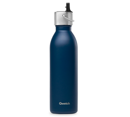 Gourde isotherme Active avec bouchon sport bleu marine - 60 cl - QWETCH