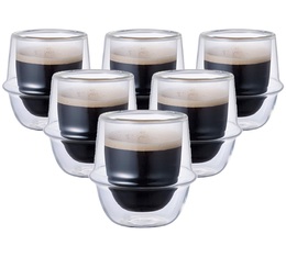 6 Verres double paroi Kronos 8cl - KINTO