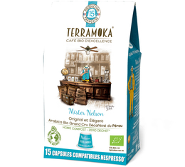 15 capsules compatibles Nespresso* Original Mister Nelson Bio compostables - TERRAMOKA