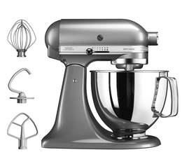 Robot pâtissier Artisan à tête inclinable 4,8L - Gris étain + KITCHENAID 