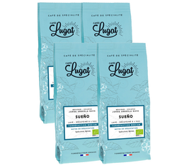 4 x 250 g - Café en grain - Mexique Sueño Bio Décaféiné à l'eau - CAFÉS LUGAT